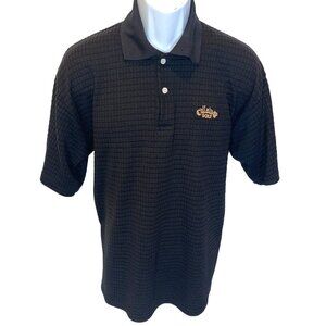 Callaway Golf Men's Polo Shirt Short Sleeve Textured Black Polo Shirt Large L